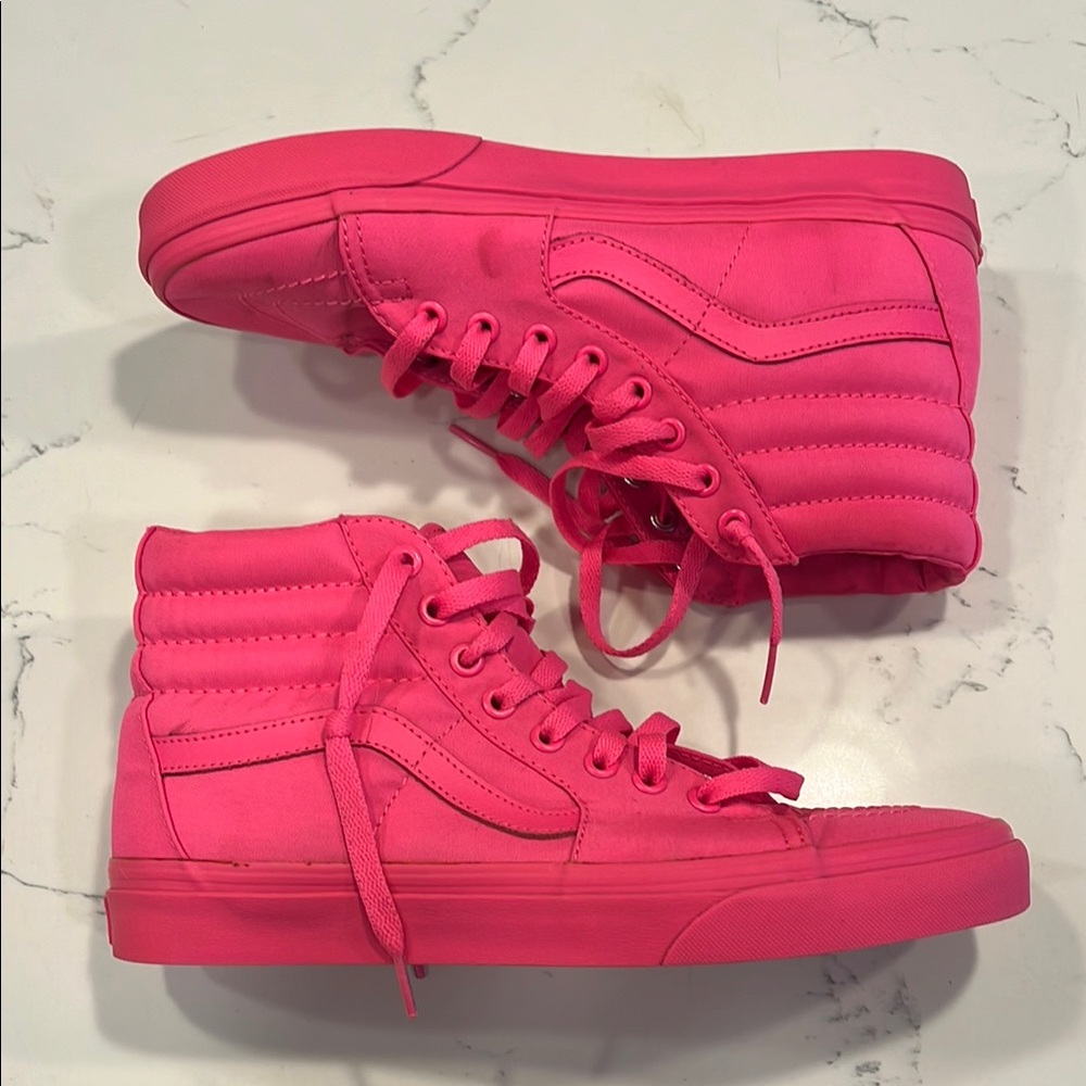 Hot Pink High-Top VANS Sneakers Size: 7.5M/9W